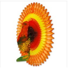 New Design 21 Inch Honeycomb Tissue Paper Turkey Decoration